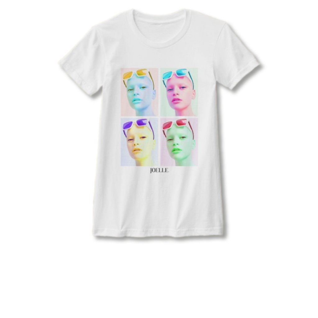 Joelle multicolor print t-shirt white